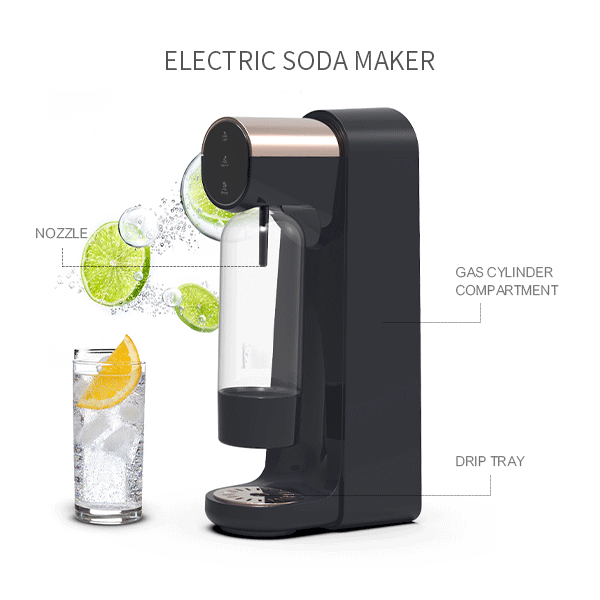 Nuovo design elettrico Soda Maker Home Touch Screen Control Creatore di acqua frizzante